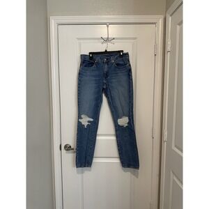 Levi's Big E 511 Slim‎ Fit Jeans W34 L32 Thrashed Distressed Mid Wash Denim Mens